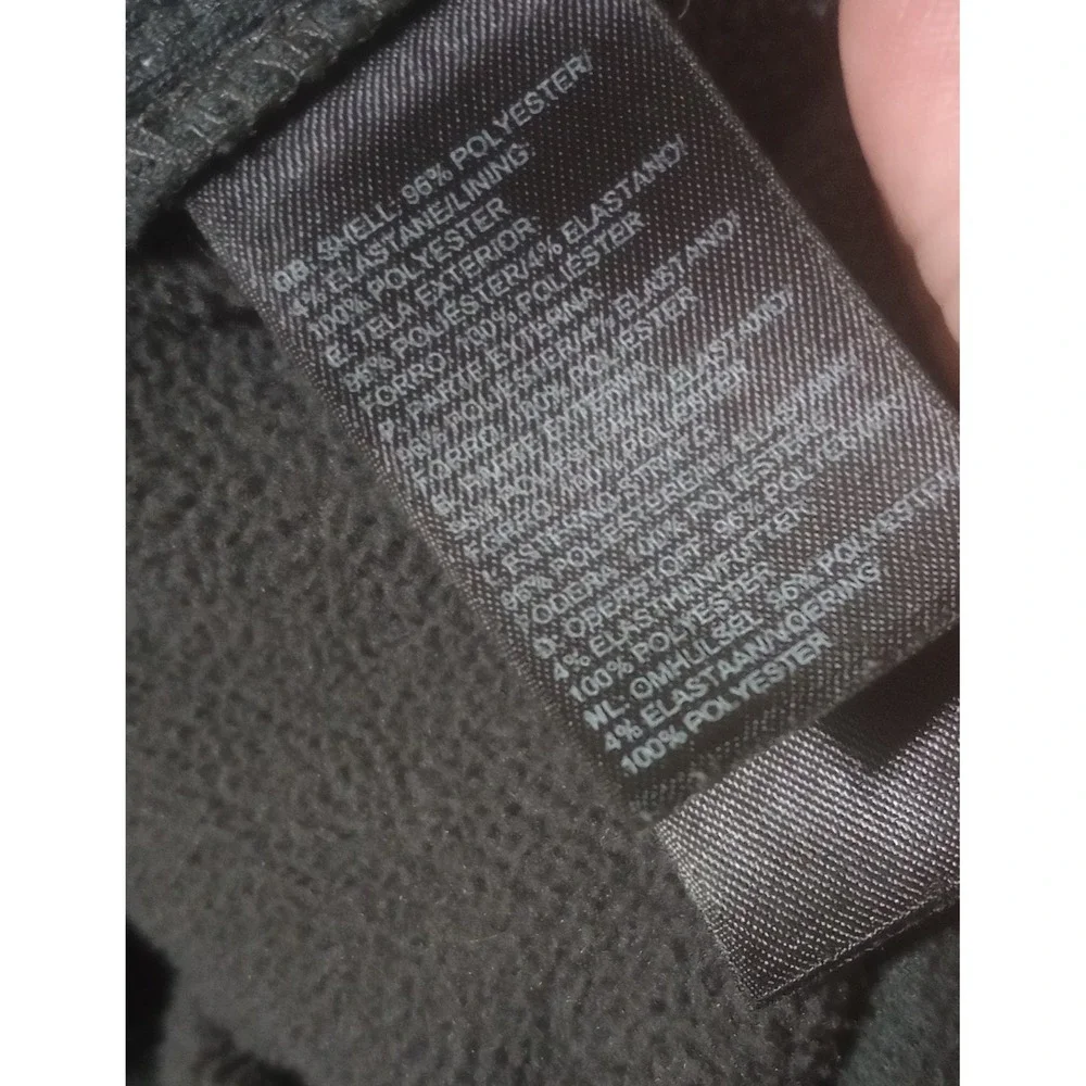 The North Face Mens Gray Black Colorblock Softshell Fleece Lined Jacket Small